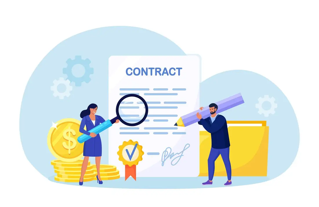 A real estate contract being reviewed and verified before closing